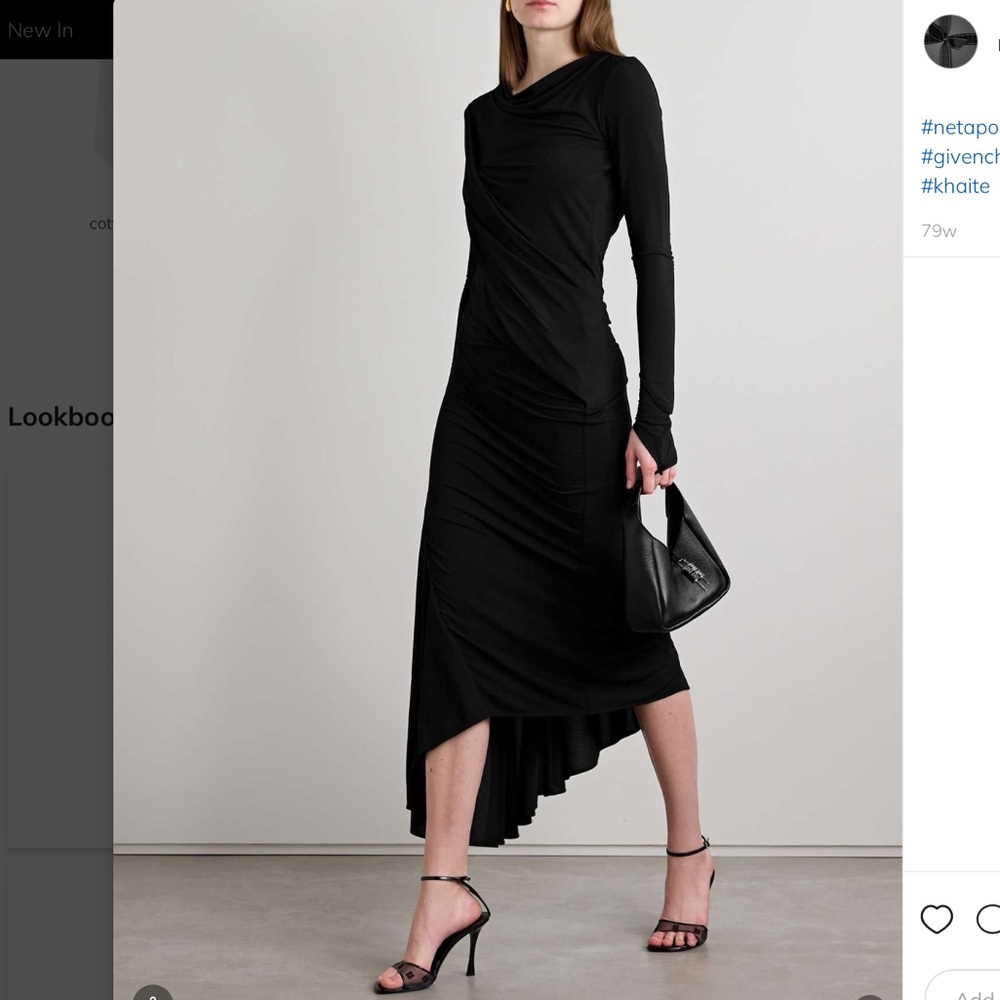 Givenchy Asymmetric Draped Dress